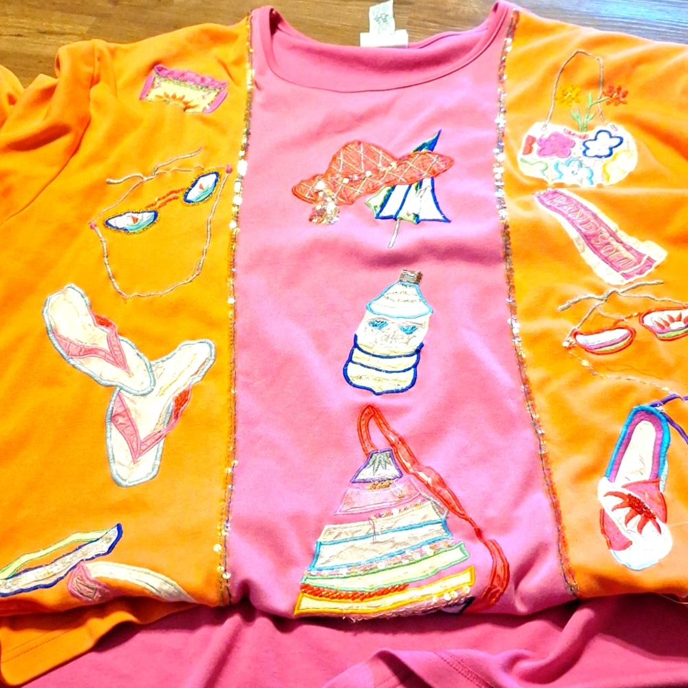 Colorful Embroidered Short Sleeve Tee